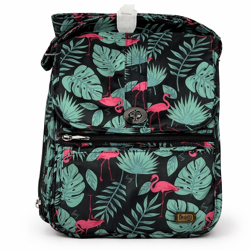 Lug Moped Crossbody Shoulder Bag Flamingo Tropical Palm Leaf RFID